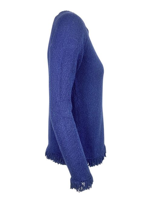 maglia donna denim con frange A rovescio | 2650/16406